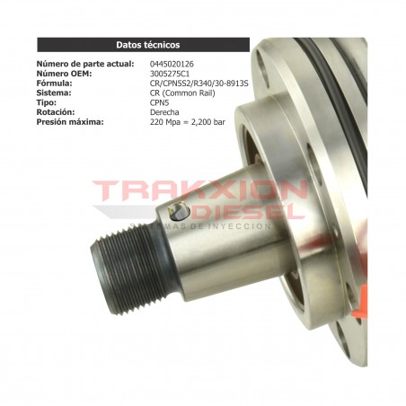 Bomba de inyección Diesel Bosch para Maxxforce 11, 13, N13, Navistar, 0445020126, 0986437506, 3005275C1, 5010780R1, 5010780R2