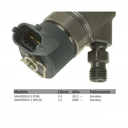 Inyector Diesel Bosch para D31, D37 Bulldozer, PC70, PC78, PC88, PC130, PC138 Excavadora, WA150 Cargador, SAA4D95LE-5, Komatsu