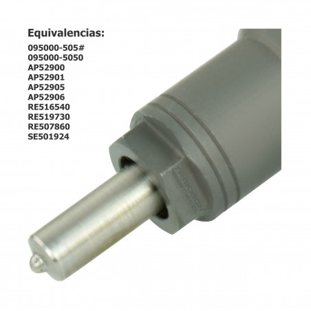Inyector Diesel Denso para Cargador de ruedas, Cortadora apiladora, Cosechadora, Combinada, John Deere, 095000-5050, SE501930