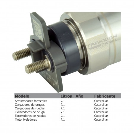 Inyector Diesel para Arrastrador de troncos, Cargador de cadenas y ruedas, Compactador, Excavadora, C6.6 Caterpillar, 3707282