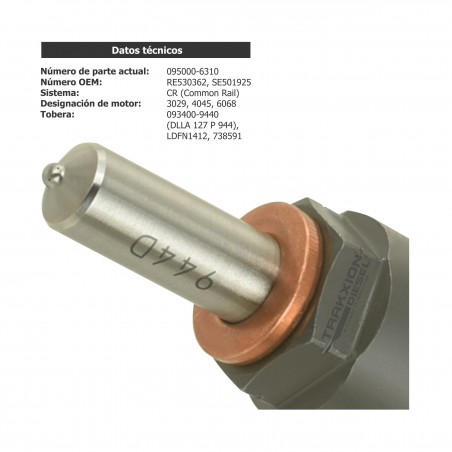 Inyector Diesel Denso para John Deere 4.5L y 6.8L, DZ100212, DZ100215, RE530362, RE531209, RE541425, RE546784, SE501925