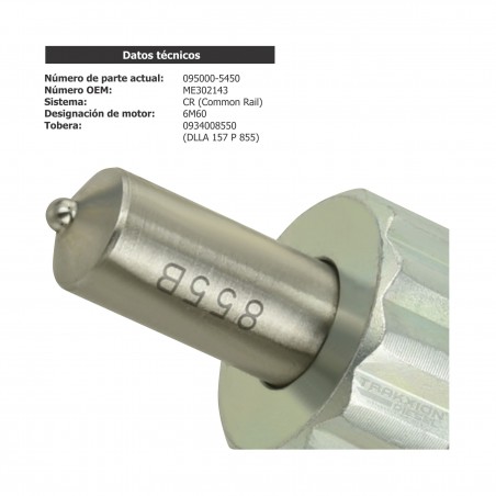 Inyector Diesel Denso para Fuso 6M60 Mitsubishi, ME302143, 095000-545#, 095000-5450, 095000-5451