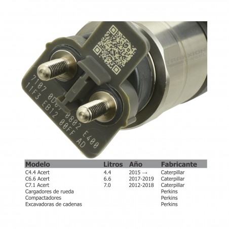 Inyector Diesel Denso para C4.4 Caterpillar, 20R-2476, 370-7280, 20R2476, 3707280, 295050-033#, 295050-0331