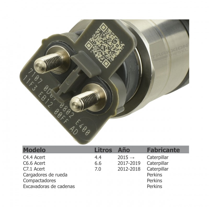 Inyector Diesel para Compactador de Pavimento, Cargador de Ruedas, Motoniveladora, Motoconformadora, C4.4 Cat, 3707280
