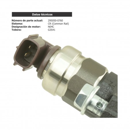 Inyector Diesel Denso para Hino 300, N04C-VC, N04C-UV, N04C-UU, 295050-076#, 295050-0760, 9729505-0760, 23670-E9260, 23670-E0380