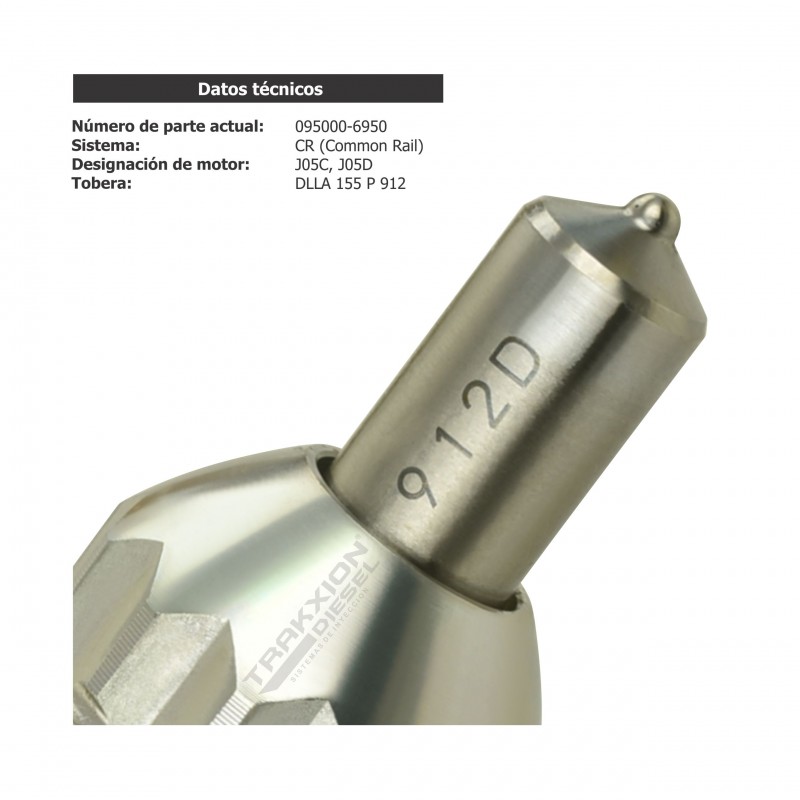 Inyector Diesel Denso para Hino 500, Motor J05DTG y J05C, 095000-695#, 095000-6950, 095000-6951, 095000-6952, 23670-E0330