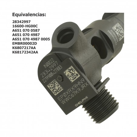 Inyector Diesel Delphi para Viano, Vito, Sprinter, OM651 D22, Mercedes Benz, 2009-2018, A6510704987, A651070498780, A6510700587