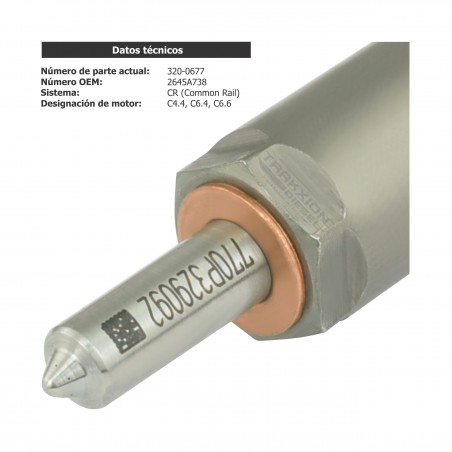 Inyector Diesel para C6.6 CAT, Perkins, 10R-7671, 306-9377, 320-0677, 10R7671, 3069377, 3200677, 2645A737, 2645A738, 2645A746