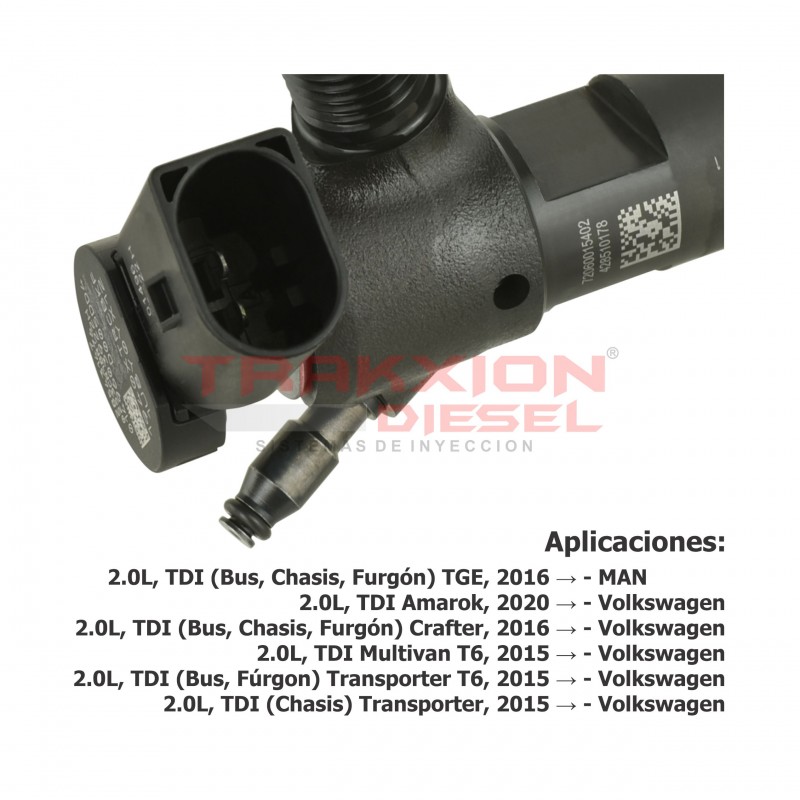 Juego de 4 Inyectores Diesel 28565337 28654963 para 2.0 TDI Amarok, Crafter, Transporter VW, 2017-2023, 04L130277BB 04L130277BG