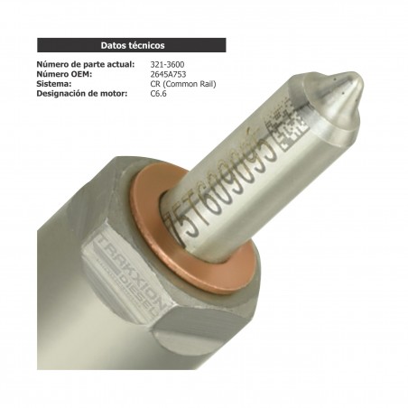 Inyector Diesel para C4 y C6 Cat, Perkins, 10R-7672, 306-9380, 320-0680, 10R7672, 3069380, 3200680, 2645A718, 2645A734, 2645A747