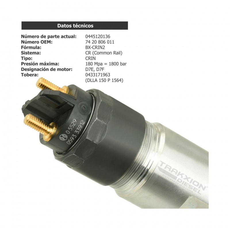 Inyector Diesel para Renault y Volvo Truck, 04902255, 04902825, 21006085, 4902255, 4902825, 7420806011, 7421006085, 7421006086