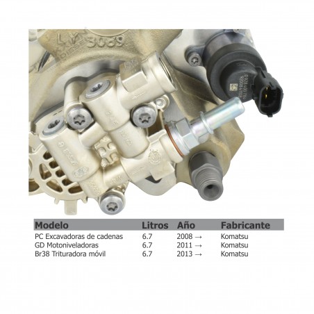 Bomba Diesel CP3 Bosch para SAA6D107 Komatsu, 0445020109, 0445020176, 0986437375, 4989266, 5262703, 6754721012, 6754-72-1012