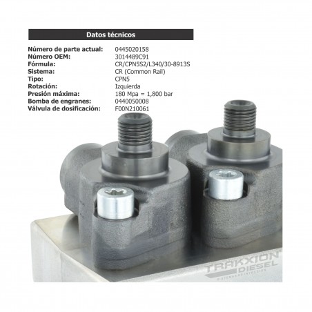 Bomba de inyección Diesel para MaxxForce 15 Navistar, PayStar, ProStar, 9900i, International, 0445020158, 3002634C91, 3014489C91