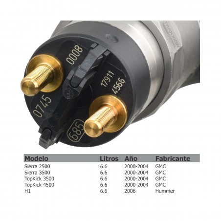 Inyector Diesel CRIN para 6.6 Duramax, 0445120008, 0986435502, 97208074, 97729095, 2-90000-913-0, 2-90071-300-1, 8-97208-074-5