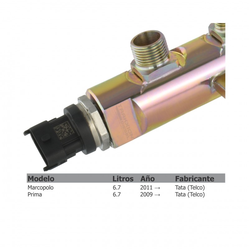 Riel (tubo) acumulador de presión Diesel Bosch para 6.7 ISB y QSB, Cummins y Komatsu, 0445226042, 3977530