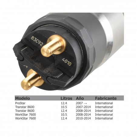 Inyector Diesel CRIN3 Bosch para MaxxForce 11 y 13, N13, Navistar, 0445124010, 0445124011, 0986435577, 0986435603, F00E200504