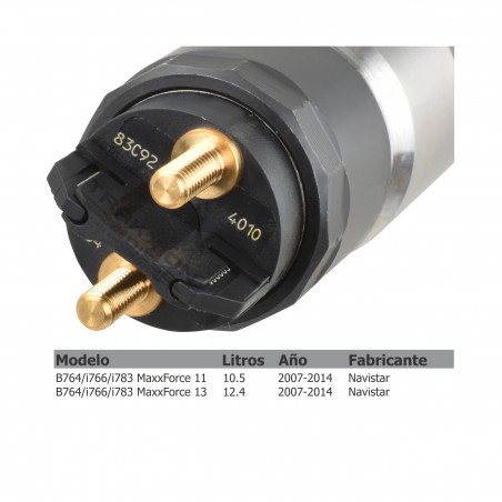 Inyector Diesel CRIN3 Bosch para MaxxForce 11 y 13, N13, Navistar, 0445124010, 0445124011, 0986435577, 0986435603, F00E200504