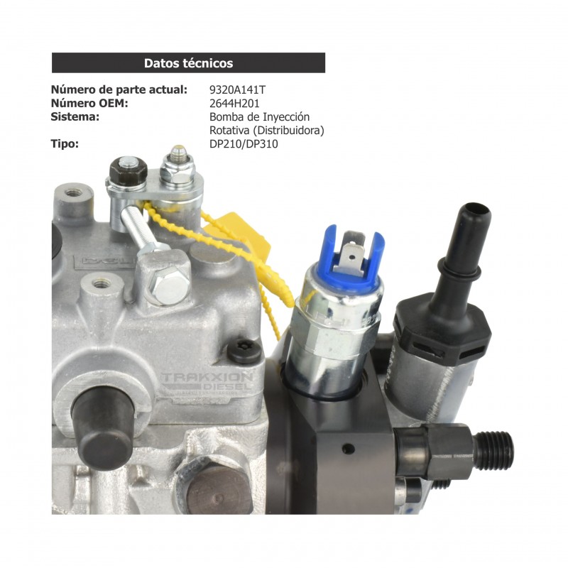Bomba de inyección Diesel DP210 Delphi para 1104C-44TA Perkins Genset T2428, 9320A140T, 9320A141T, 9320A143T, 2644H201