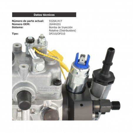 Bomba de inyección Diesel DP210 Delphi para 1104C-44TA Perkins Genset T2428, 9320A140T, 9320A141T, 9320A143T, 2644H201