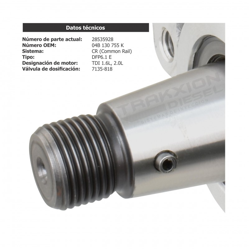 Bomba de inyección Diesel DFP6.1 Delphi para Crafter 2.0 TDI 17-21 y Transporter 2.0 TDI 16-23, VW, 28535928, 04B130755K