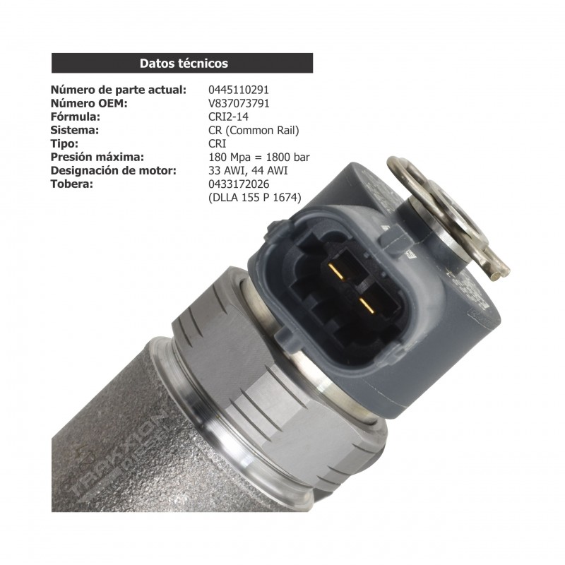 Inyector Diesel CRI Bosch para FAW Truck, 3.0 CA4DC2-10E3, 2008-2011, 0445110291, 0986435322, CRI2.0-4DC