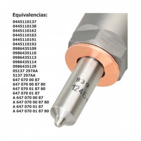 Inyector Diesel CRI Bosch para Sprinter OM647, 2003-2006, Mercedes Benz, 0445110162, 0445110163, 0986435109, 0986435110