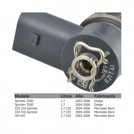 Inyector Diesel CRI Bosch para Sprinter OM647, 2003-2006, Mercedes Benz, 05137297AA, 5137297AA, A6470700187, A647070018780