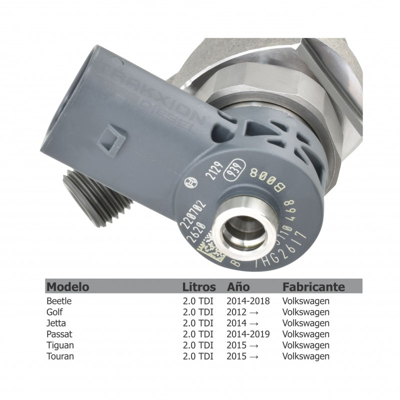 Inyector Diesel para 2.0 TDI, Beetle, Caddy, Golf, Jetta, Passat, Tiguan, VW, 0445110468, 0445110469, 0986435258, 04L130277AC