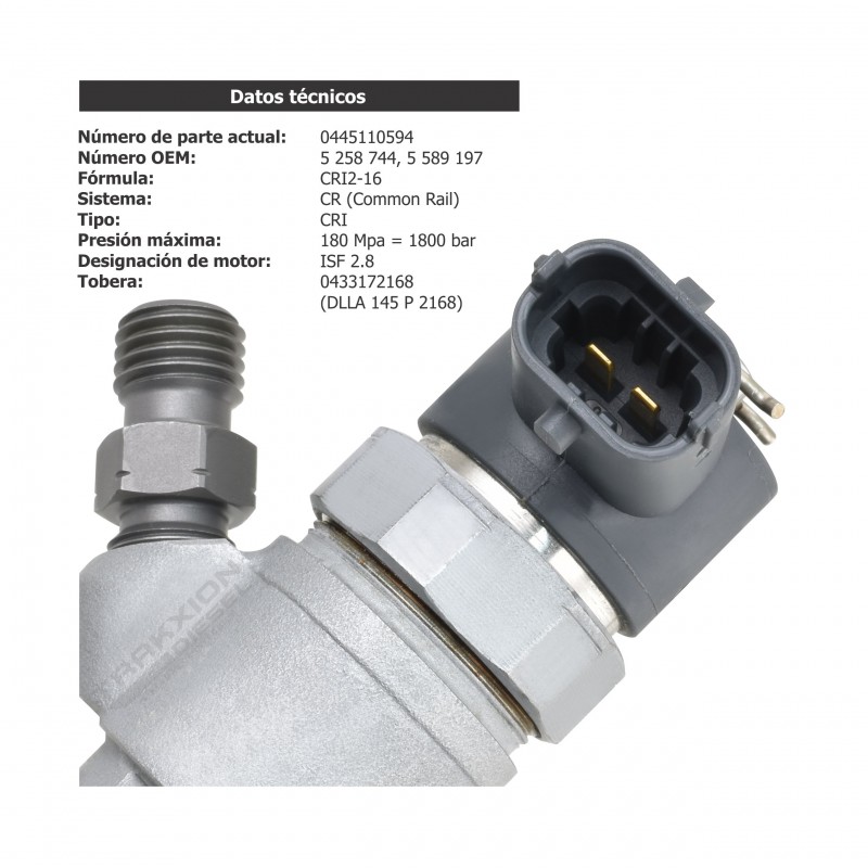 Inyector Diesel CRI para 3.8 ISF Cummins, Toano Foton, T140 JAC, 0445110376, 0445110594, 0986435314, 5258744, 5309291, 5589197