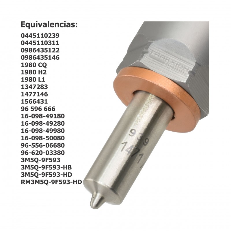 Inyector Diesel para 1.6 HDI, 207, 307, Expert, Partner, Peugeot, 0445110239, 0986435122, 1609849280, 1980H2, 9655606680