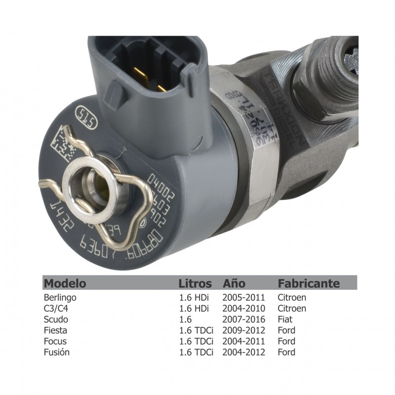 Inyector Diesel para 1.6 HDI, 207, 307, Expert, Partner, Peugeot, 0445110239, 0986435122, 1609849280, 1980H2, 9655606680