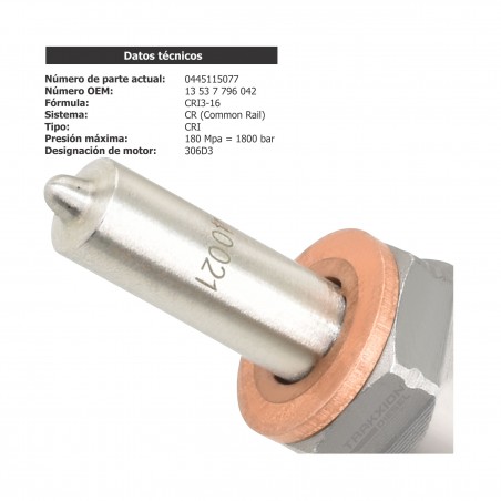 Inyector Diesel Piezoeléctrico para X3, X5, X6, 330, 335, 3.0 BMW, 0445115050, 0445115077, 0986435354, 0986435359, 0986435461