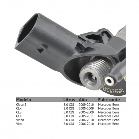 Inyector Diesel para OM642, Viano y Vito, MB, 0445115063, A6420700587, A6420701387, A642070138780, A6420701887, A6420701987