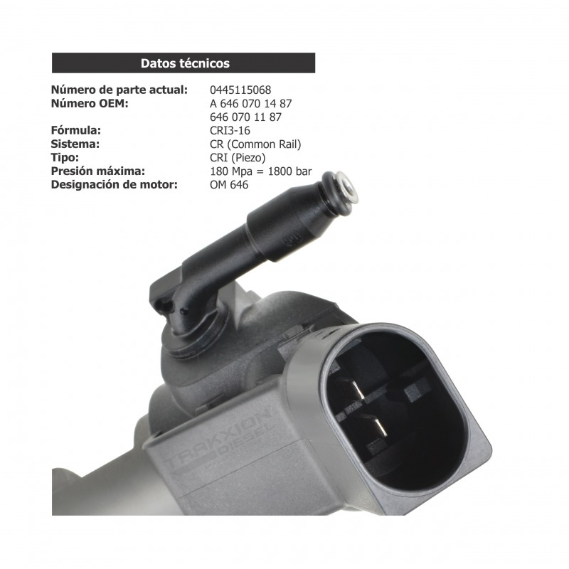 Inyector Diesel Piezoeléctrico para Sprinter OM646 MB, 2006-2011, 0445115068, 0445115069, 0445115073, 0986435356, 0986435389