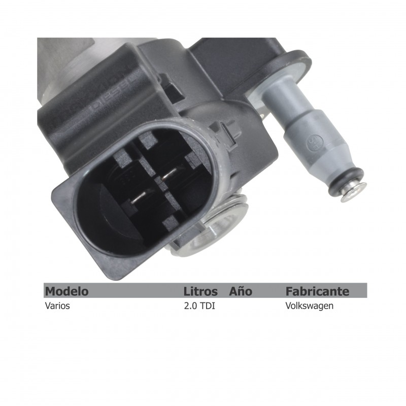 Inyector Diesel Piezoeléctrico Bosch para 2.0 TDI Volkswagen (VW), 0445116057, 0445116058, 0986435445, 2X0130277