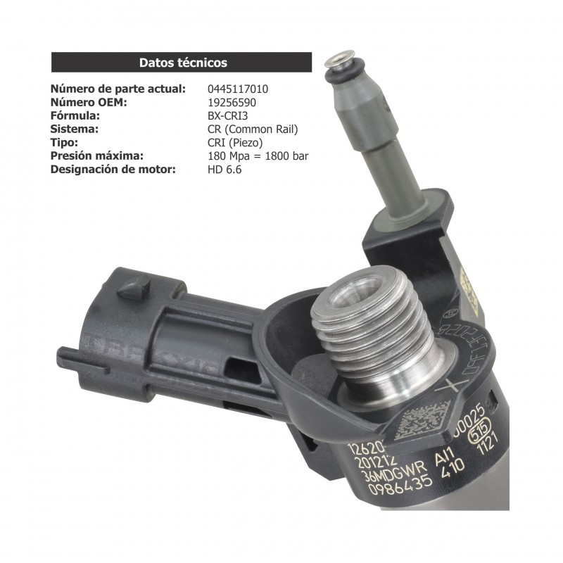 Inyector Diesel para 2500 y 3500, Silverado Chevrolet y Sierra GMC, 2010-2016, 0445117010, 0986435410, 12620534, 19256590