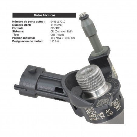Inyector Diesel para 2500 y 3500, Silverado Chevrolet y Sierra GMC, 2010-2016, 0445117010, 0986435410, 12620534, 19256590