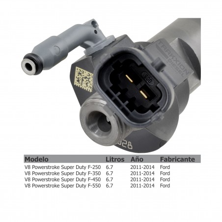 Inyector Diesel para 6.7, PowerStroke, V8, Ford, 15-19, FC3Q9K546AA, FC3Z9H529A, FC3Z9H529B, FC3Z9H529C, FC3Z9H529E, FC3Z9H529F