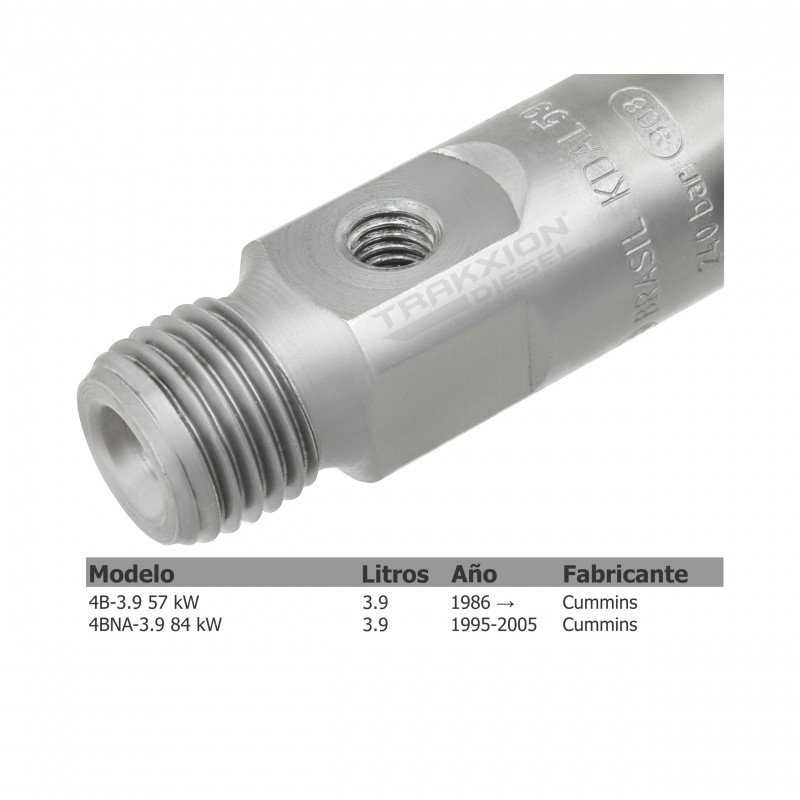 Inyector Diesel Bosch para LV80 U80 Tractor Cargador, Case New Holland y 3.9 4B Cummins, 0432131698, 3930573, J930573, KDAL59P16