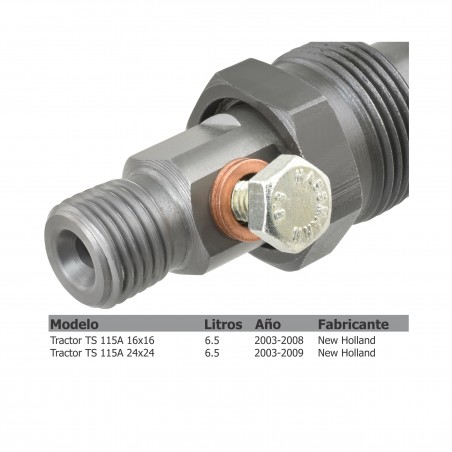 Inyector Diesel Bosch para Retroexcavadora B95, LB75, LB90, LB95, Tractor TS 115A, New Holland, 0432133779, 2852869, 504045835