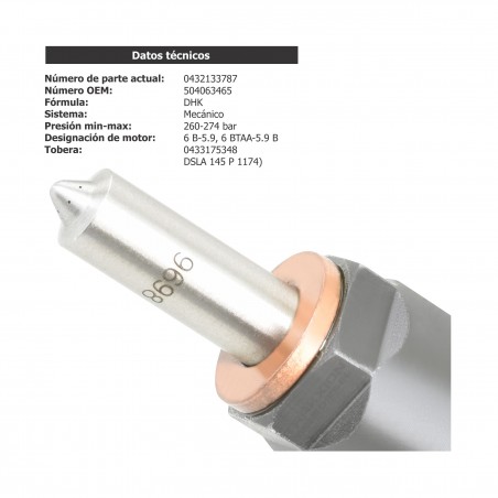 Inyector Diesel Bosch para 3.9 y 5.9, 4B y 6BTAA Cummins, CX220, CX 220, Excavadora Case, 0432133787, 3939696, 4089270