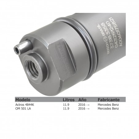 Inyector Diesel Bosch para OM501 LA, MBE900, MBE4000, Mercedes Benz, 0432191240, A0060175821