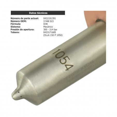 Inyector mecánico Diesel Bosch 0432191391 para 8.3 ISC 260, Serie C, Cummins CDC, 3944211, 3948523