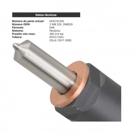 Inyector Diesel para 8.3 C-Series Cummins, 0432191426, 3948529, CPL 2481, 2692, 2693, 2694, 2695, 2698, 2892