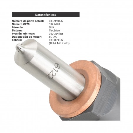 Inyector Diesel Bosch para Cummins 8.3, C-Series, CPL 1564, 1566, 1569, 1918, 1922, 8000, 0432191642, 3926120