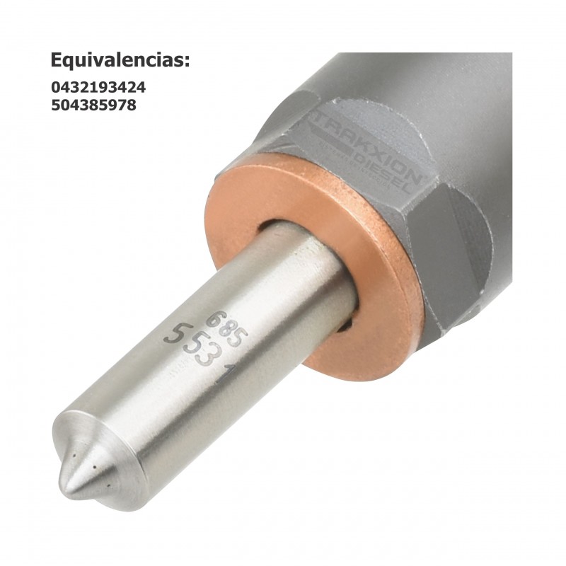 Inyector Diesel Bosch para Cargador Compacto, Minicargador, New Holland, C232 a C338, L223 a L330, 0432193424, 504385978