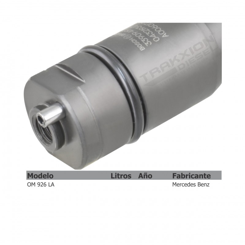 Inyector Diesel Bosch para OM926 LA EPA04, Mercedes Benz, 0432193475, A0060172921