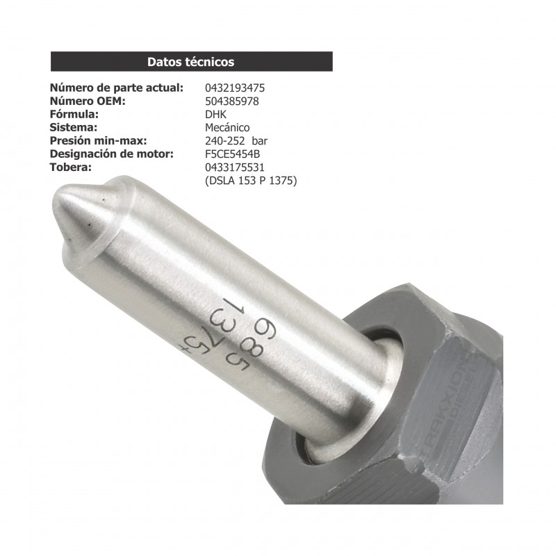 Inyector Diesel Bosch para OM926 LA EPA04, Mercedes Benz, 0432193475, A0060172921