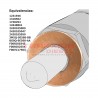 Arandela (rondana) de cobre de tobera de inyector Diesel, Bosch F00VC17503