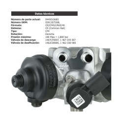 Bomba de inyeccion diesel para Audi Q5 3.0 TDI, Q7 3.0 TDI, Porsche Cayenne TDI 3.0, Vw Touareg 3.0 TDI